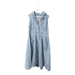 A-12 Women&rsquo;s Denim Midi A-Line Dress – Ava & Viv Light Wash 17: Cotton Lyocell