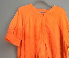 MEROKEETY Orange Maxi Dress Women’s Xl CottageCore Prairie Homestead Tiered