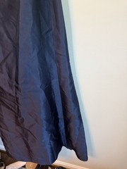 Alfred Sung High-Neck Halter Open-Back Satin Trumpet Dress In Midnight Navy Sz 8