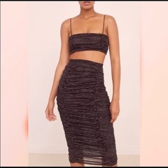 FOR LOVE & LEMONS All That Glitters Set Black Size M Orig. $200 NWT
