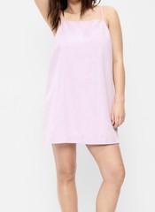 Old Navy Purple Gingham Straight Neck Adjustable Tie Strap Shift Mini Dress L