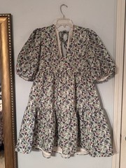 Cottagecore Floral Babydoll Mini Dress | Fairycore Prairie Romantic Coquette