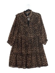 Albaray A-Line Midi Dress UK10 in Brown