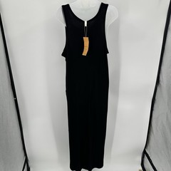 GRECERELLE Maxi Dress Women’s 2XL Black Long Sleeveless Slits Pockets Casual NEW