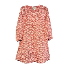 Maeve Anthropologie Mini Shirt Dress L Frequencies Ikat Button Front Boho Vacay
