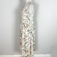 Frye Boho Floral Midi Tank Dress Button Front Gauzy Flowy Size Large Women&rsquo;s