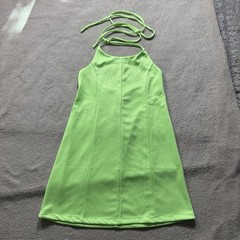 Nike Dress Womens Medium Sportswear Icon Clash Sleeveless Lime Green Tight Fit