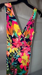 Tropical Bloom Wrap Dress