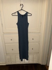 NWT Allbirds The Ribbed Long Maxi Dress Shadow Women’s Size XS