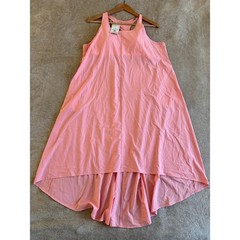 Halara Everyday Cloudful High Low Workout Dress Pink Racerback Shelf Bra Large