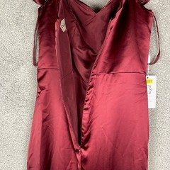 ChicSew Women&rsquo;s 36 Bust Red Burgundy Polyester Off the Shoulder Formal Dress