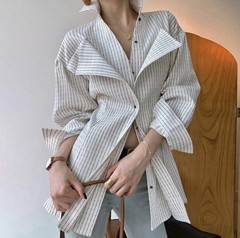 Stripped Shirt Dress