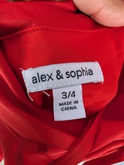 Alex & Sophia Juniors&rsquo; Open-Back Halter Dress – Tomato Red Size 3/4 NWT