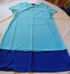 AGB Dress Women&rsquo;s Ladies Short Sleeve Dress Size L large Blue GUC