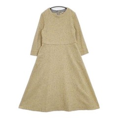 45R/45rpm Cotton tweed dress dress yellow 6-0325M∞