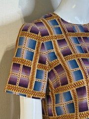 Anna Sui SILK & LINEN Ombre Print Mini Dress Size 8 Runway Spring 2011, VTG NWT