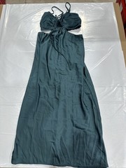 Show Me Your Mumu Codie Cut Out Dress Women&rsquo;s Large Green Smocked Back CEB606