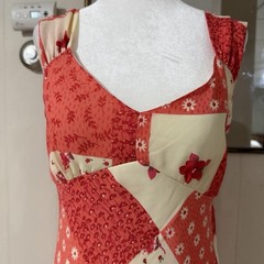 90s/Y2K Patchwork Midi Dress S Jonathan Martin Boho Festival Fairy Romantic