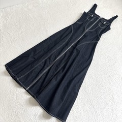 Ameri VINTAGE Japan BOLERO SET DENIM DRESS S Blue Denim Jacket Dress Set New