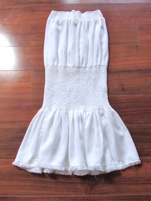 MUCHE et MUCHETTE ~ One Size ~ Strapless 100% TENCEL Smocked Cover-Up Dress c33