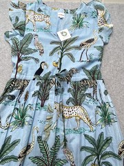 Charleston Shoe Co Aubrey Dress Womens XS Jungle Animals Maxi Pockets Belted