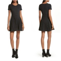 NWT Opening Ceremony Desert Jacquard Flare Dress Black Made in USA Size S