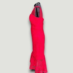 Guess Dress Womens Red 8 Lace Midi Formal Party Romantic Feminine Cocktail