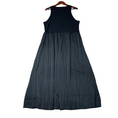 NWT DKNY Women&rsquo;s XL Black Sleeveless Maxi Dress With Pleated Skirt C0519