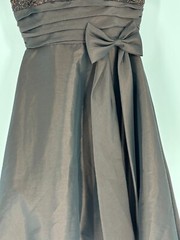 JS Boutique Brown Lace Embellished A-Line Formal Midi Dress Women&rsquo;s Size 10