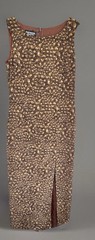 Patrick Collection Women Sleeveless 100% Silk Maxi Dress Brown Side Slit Lined 8