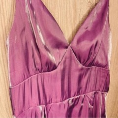 Nwt romwe Solid Metallic purple Cami Dress holographic color shifting dress sm