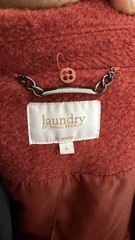 Laundry Shelli Segal Red Bouclé Wool Blend Peacoat Women&rsquo;s Sz 4 Double Breasted