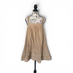 Pilcro Pinafore Babydoll Swing Dress Women M Tiered Ruffle Boho Mini