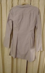 Free People Center Gathered Bell Sleeve Striped Shirt Dress Blue Med