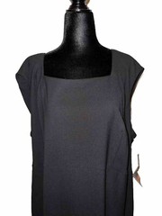 Onyx Nite By Wendy Chaitin Womens Black Dress 97% Polyester 3% Spandex Size 24