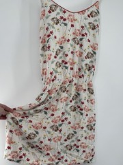 Promod Boutique Francaise Floral White Multicolor Spring Dress Tie Back
