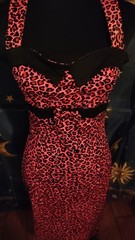 Hot Pink Leopard Print Rockabilly Psychobilly Pinup Collectif Dress
