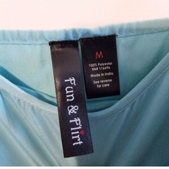 Fun & Flirt Sky Blue Mint Tiered Hi Low Spaghetti Strap Slip Dress Medium