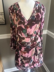 Reiss Josephine Pink Plum Floral Dress W/Pockets Size 4 NWT $320