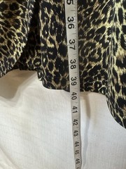 Mary Kay Exclusive Leopard Brown Black Tan Print Rutched Knee-Length Woman’s