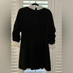 Cinq à Sept Savina Black Dress with Ivory Lace Accents 12 NWT