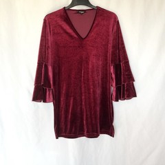 Pep&Co size 8 burgundy velvety mini Dress