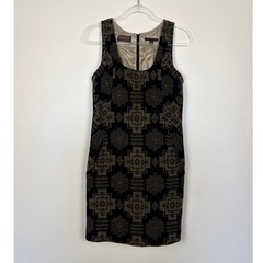 Pendelton Aztec Knit Wool Portland Collection Classic Sheath Mini Dress Medium