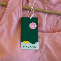 Halara Everyday Cloudful High Low Workout Dress Pink Racerback Shelf Bra Large