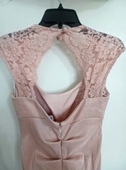 Xscape Pink Mermaid Gown 4 Lace Formal Dress Slit Evening Wedding Maxi Dress