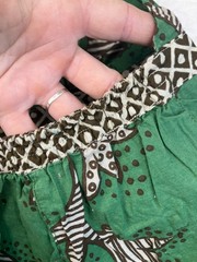 Crystal Candy MEDIUM Green Cotton Short Halter Dress Boho 80s 90s