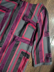 Eliza J Abstract Print Classy Sheath Dress Grays & Purples Full Zip Back Size 10