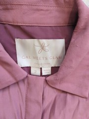 Gal Meets Glam Collection Button Up Midi Dress Size 2 Pockets