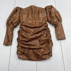 Michael Costello Hudson Tan Snake Print Mini Dress Women’s Size Medium New