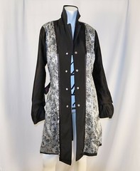 BETSEY JOHNSON Black Solid Polyester Women Lace Up Dress Jacket Size S
